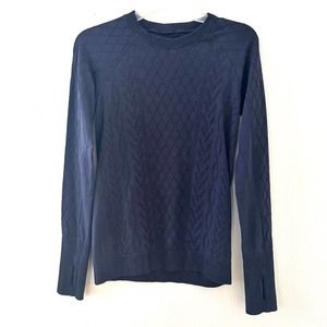 lululemon athletica Navy Blue Long Sleeve Knit Pullover